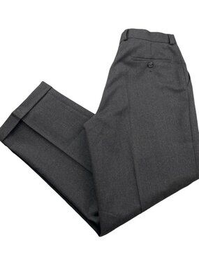 VTG St Michael Men's Wool Blend Pleated Dress Pants Gray • 32x29